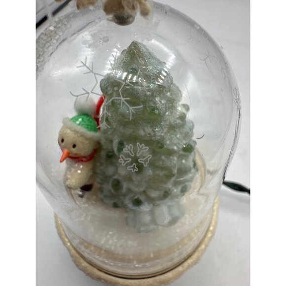 Hallmark Keepsake Snowman Skating A Cool Holiday Ornament Motion Sound Globe - Picture 11 of 12